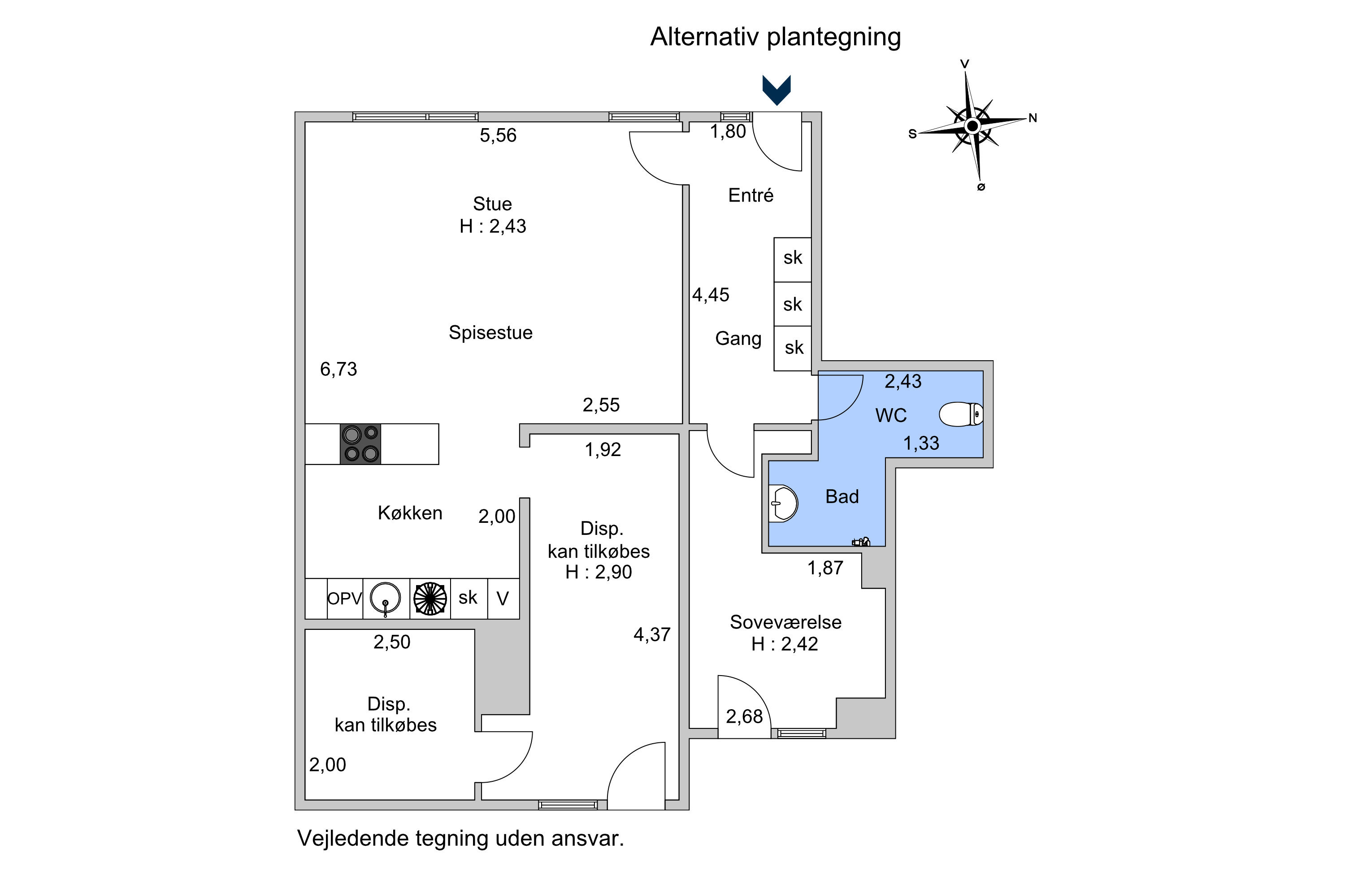 H.C. Ørsteds Vej 14A, st. th., 1879 Frederiksberg C - Billed