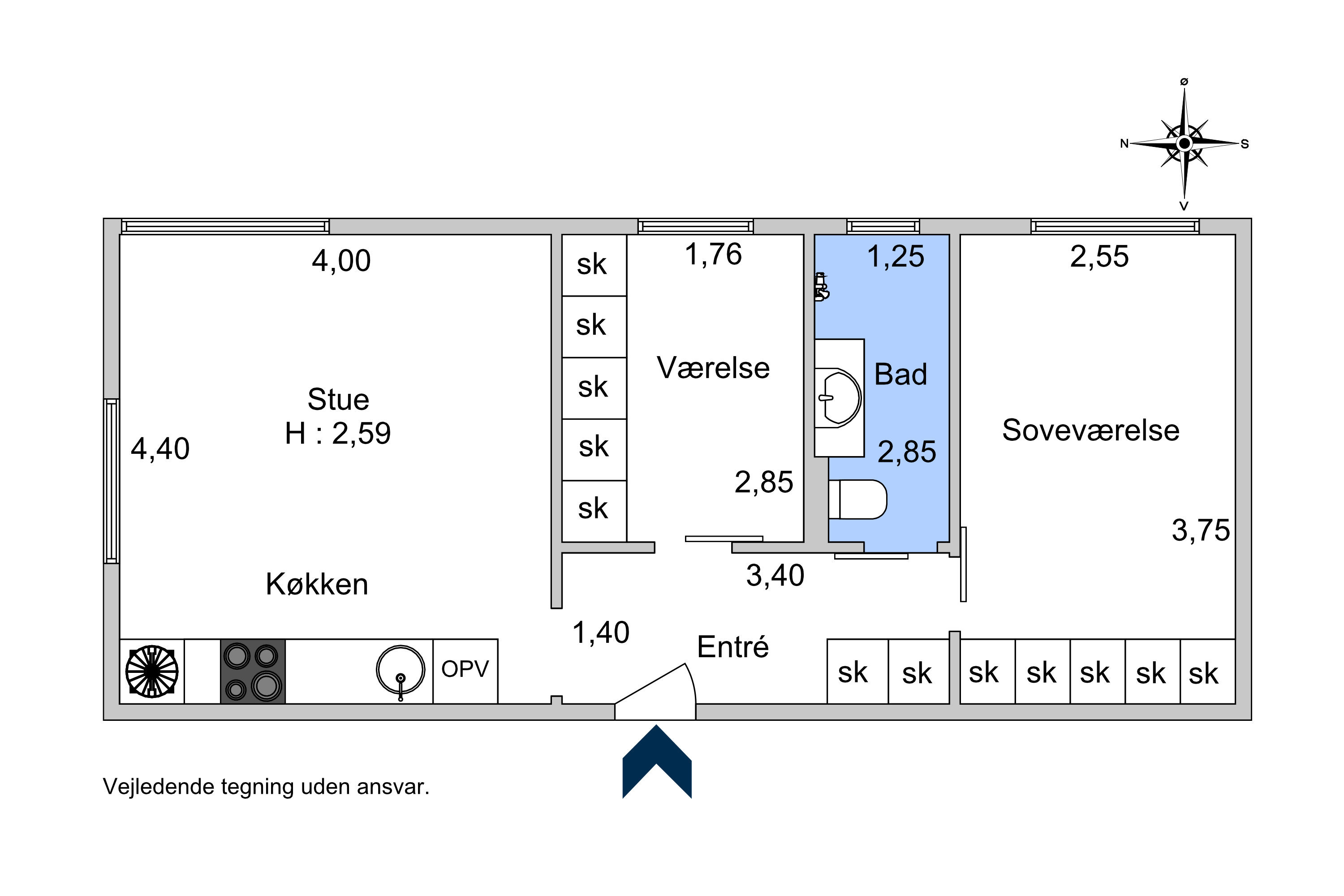 Østerbrogade 216, st. mf., 2100 København Ø - Billed